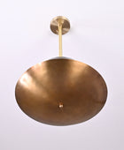 5 Lights Raw Brass Sunrise Pendant Ceiling Light Disc Chandelier 18