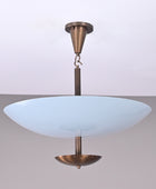 6 Lights Elegant Disc Pendant Ceiling Light Brass Patina finish Chandelier Fixture by Brass Leaf Studio 32381