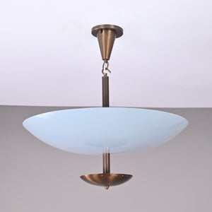 Industrial Brass Made, 6 Light Elegant Ceiling Flush Mount Pendant Mid Century Modern Raw Brass Finish Disc Chandelier Lamp Fixture, No Shadow, Ambient, no-Glare