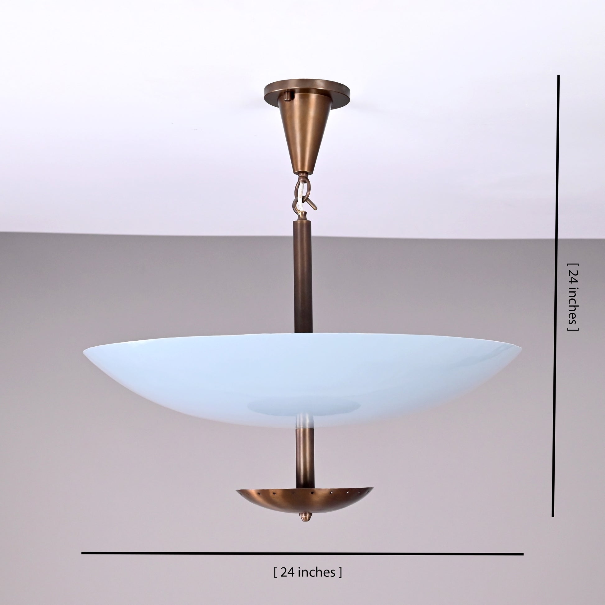 6 Lights Elegant Disc Pendant Ceiling Light Brass Patina finish Chandelier Fixture by Brass Leaf Studio 32381