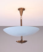 6 Lights Elegant Disc Pendant Ceiling Light Brass Patina finish Chandelier Fixture by Brass Leaf Studio 32381