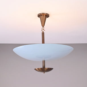 6 Lights Elegant Disc Pendant Ceiling Light Brass Patina finish Chandelier Fixture by Brass Leaf Studio 32381