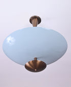 6 Lights Elegant Disc Pendant Ceiling Light Brass Patina finish Chandelier Fixture by Brass Leaf Studio 32381