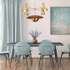 Industrial Brass Made, 12 Lights Gorgeous Brass Crown Ceiling Light, Pure Brass Mid-Century Modern Pendant lamp 43 Inches Wide Crown Chandelier, Heavy Duty Fixture