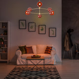 Modern Mid-Century Sputnik Chandelier – Custom Brass Light Fixture - 32384