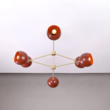 Modern Mid-Century Sputnik Chandelier – Custom Brass Light Fixture - 32384