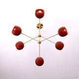 Modern Mid-Century Sputnik Chandelier – Custom Brass Light Fixture - 32384
