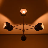 Modern Mid-Century Sputnik Chandelier – Custom Brass Light Fixture - 32384