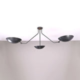 Havana Discus  - Flush Mount Uplifting Brass Chandelier - 3 Lights - 32385