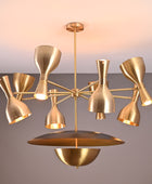 19 Lights Gorgeous Brass Pendant Ceiling Light Brushed Brass Finish 41 Inches Wide by Brass Leaf Studio 32388