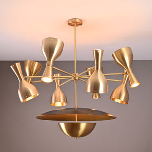 19 Lights Gorgeous Brass Pendant Ceiling Light Brushed Brass Finish 41 Inches Wide by Brass Leaf Studio 32388