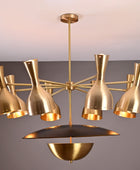 19 Lights Gorgeous Brass Pendant Ceiling Light Brushed Brass Finish 41 Inches Wide by Brass Leaf Studio 32388