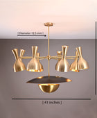 19 Lights Gorgeous Brass Pendant Ceiling Light Brushed Brass Finish 41 Inches Wide by Brass Leaf Studio 32388