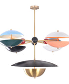 16 Lights Modern Brass Chandelier Large Pendant Ceiling Light by Brass Leaf Studio 32389