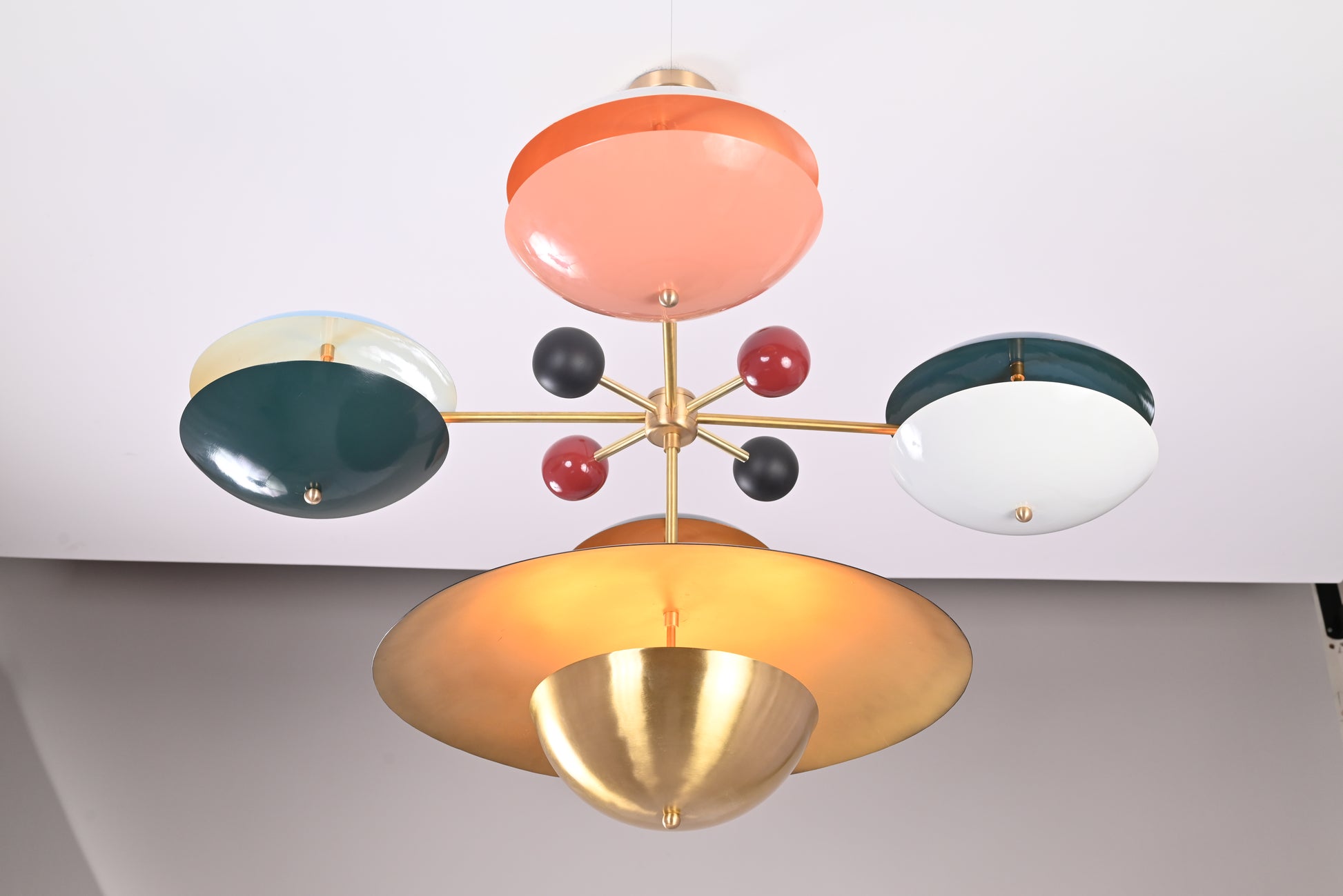 16 Lights Modern Brass Chandelier Large Pendant Ceiling Light by Brass Leaf Studio 32389