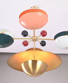 16 Lights Modern Brass Chandelier Large Pendant Ceiling Light by Brass Leaf Studio 32389