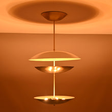 Three-Tier Dome Pendant Chandelier | 24" Wide | Customizable Modern Brass Ceiling Light | Handmade &  - 32393