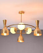 Modern Brass Pendant Light Art Deco Lamp Branch Staircase Chandelier Globe Chandelier Large 30