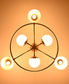 Modern Brass Pendant Light Art Deco Lamp Branch Staircase Chandelier Globe Chandelier Large 30