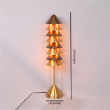 Handcrafted Mid-Century Modern Brass Floor Lamp | Customizable Finish 40” Height - 32396