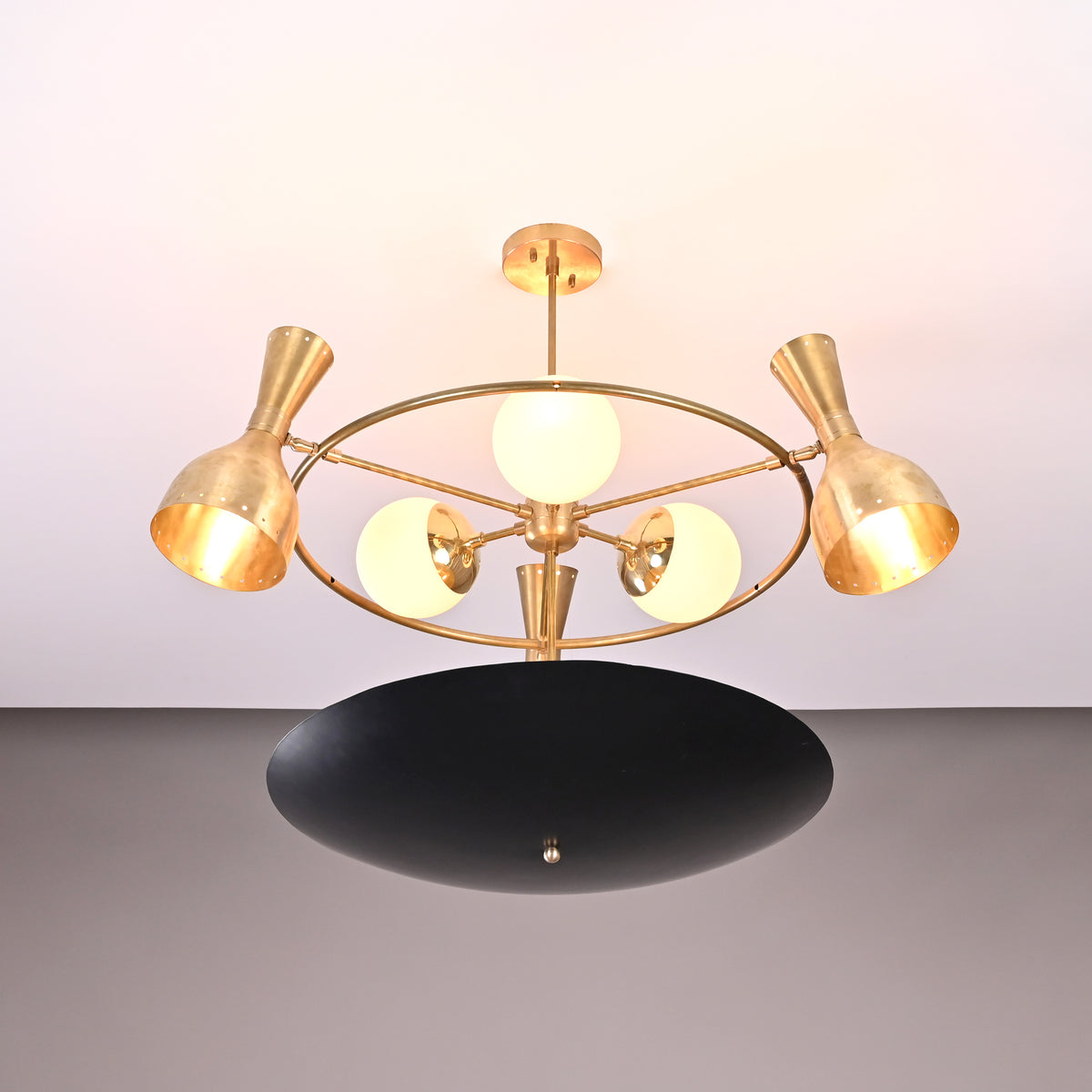 Prague Pivot - Diabolo Brass Chandelier - 14 Lights - 32397
