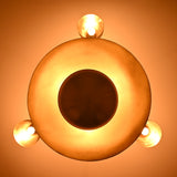 Mid-Century Modern Brass Chandelier – Customizable Ceiling Light Fixture - 32398