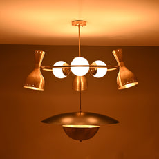 Industrial Brass Made, Modern Brass Pendant Light Art Deco Lamp Branch Staircase Chandelier Kitchen Island Light Hanging Lamp Luxury Globe Chandlier Large 30