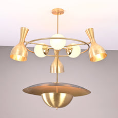 Industrial Brass Made, Modern Brass Pendant Light Art Deco Lamp Branch Staircase Chandelier Kitchen Island Light Hanging Lamp Luxury Globe Chandlier Large 30