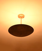 Six Lights Brass Disc Ceiling Pendant Light Raw Brass Finish by Brass Leaf Studio 32407