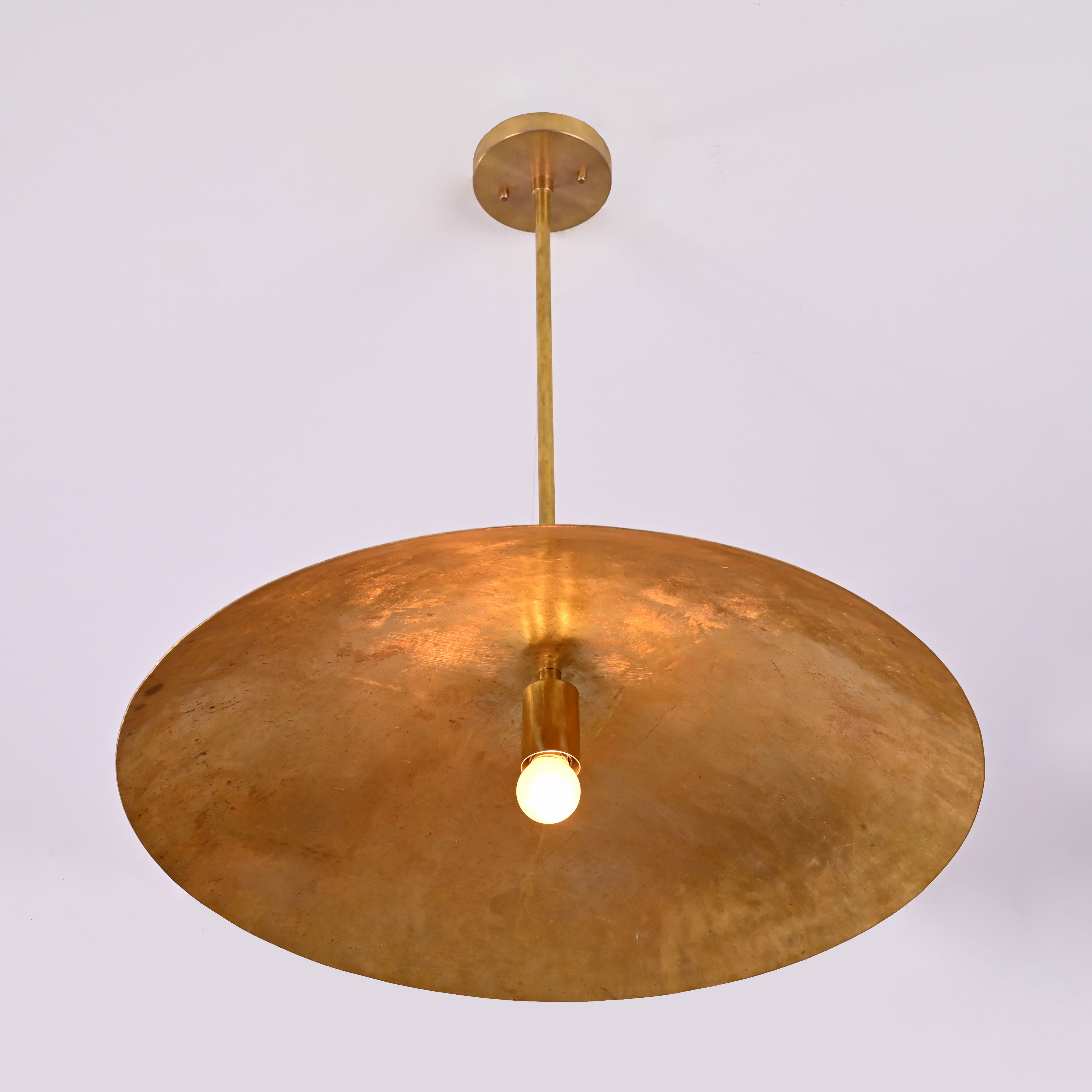 24 inches Brass Disc Pendant Ceiling Light Mid Century Style 24 inches Brass Disc Pendant Ceiling Light Mid Century Style