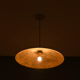 Etsy Listing: 24” Brass Dome Pendant Light | Handcrafted Minimalist Hanging Ceiling Lamp - 32408