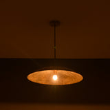 Etsy Listing: 24” Brass Dome Pendant Light | Handcrafted Minimalist Hanging Ceiling Lamp - 32408