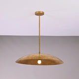 Etsy Listing: 24” Brass Dome Pendant Light | Handcrafted Minimalist Hanging Ceiling Lamp - 32408