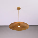 Etsy Listing: 24” Brass Dome Pendant Light | Handcrafted Minimalist Hanging Ceiling Lamp - 32408