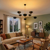 Cairo Discus  -  Uplifting Mid-century Chandelier - 8 Lights - 32443