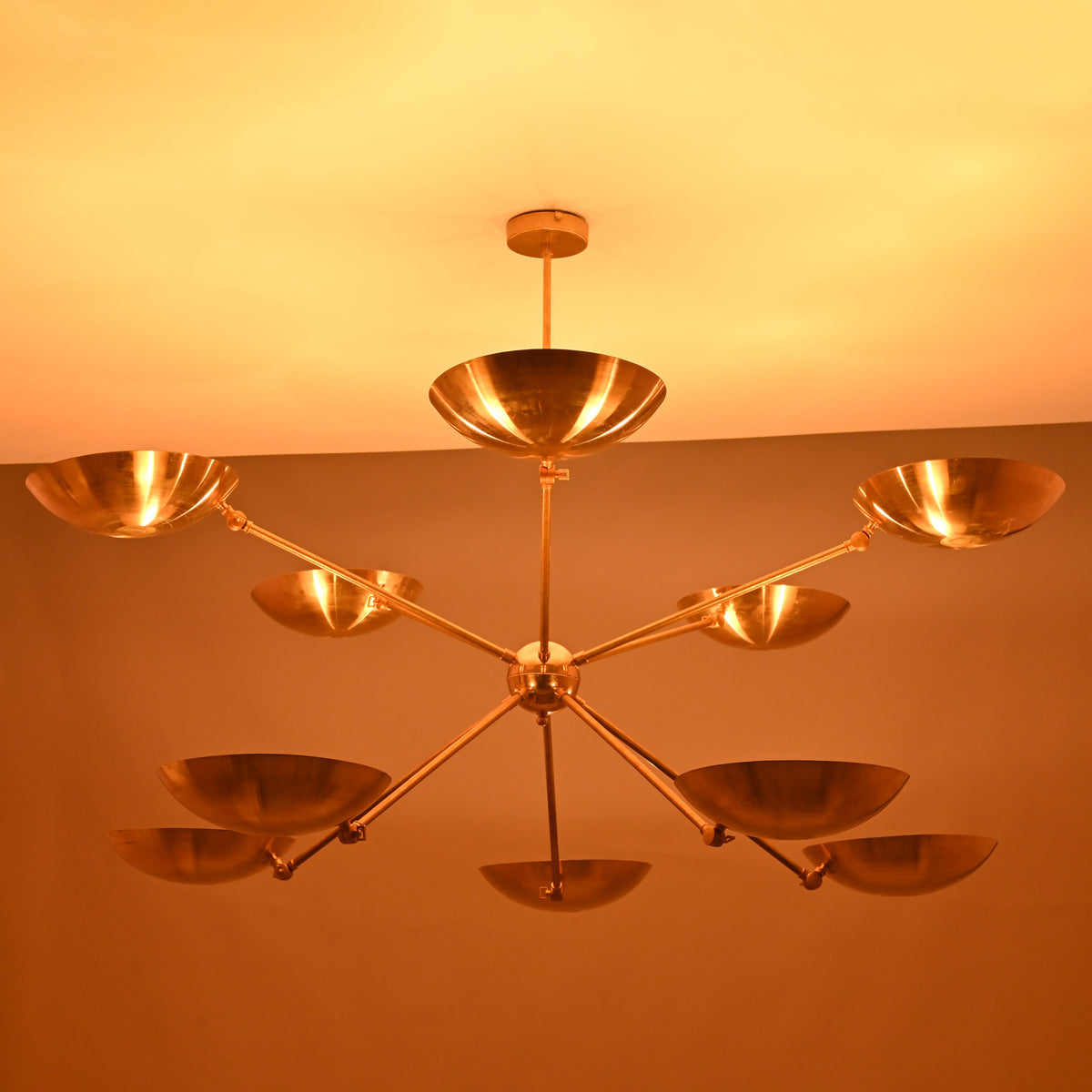 Brass Leaf Studio - Industrial Brass Made Wall Sconce, Sunlight Wall Ambience Lamp, Low-Light, Mood Light 32458