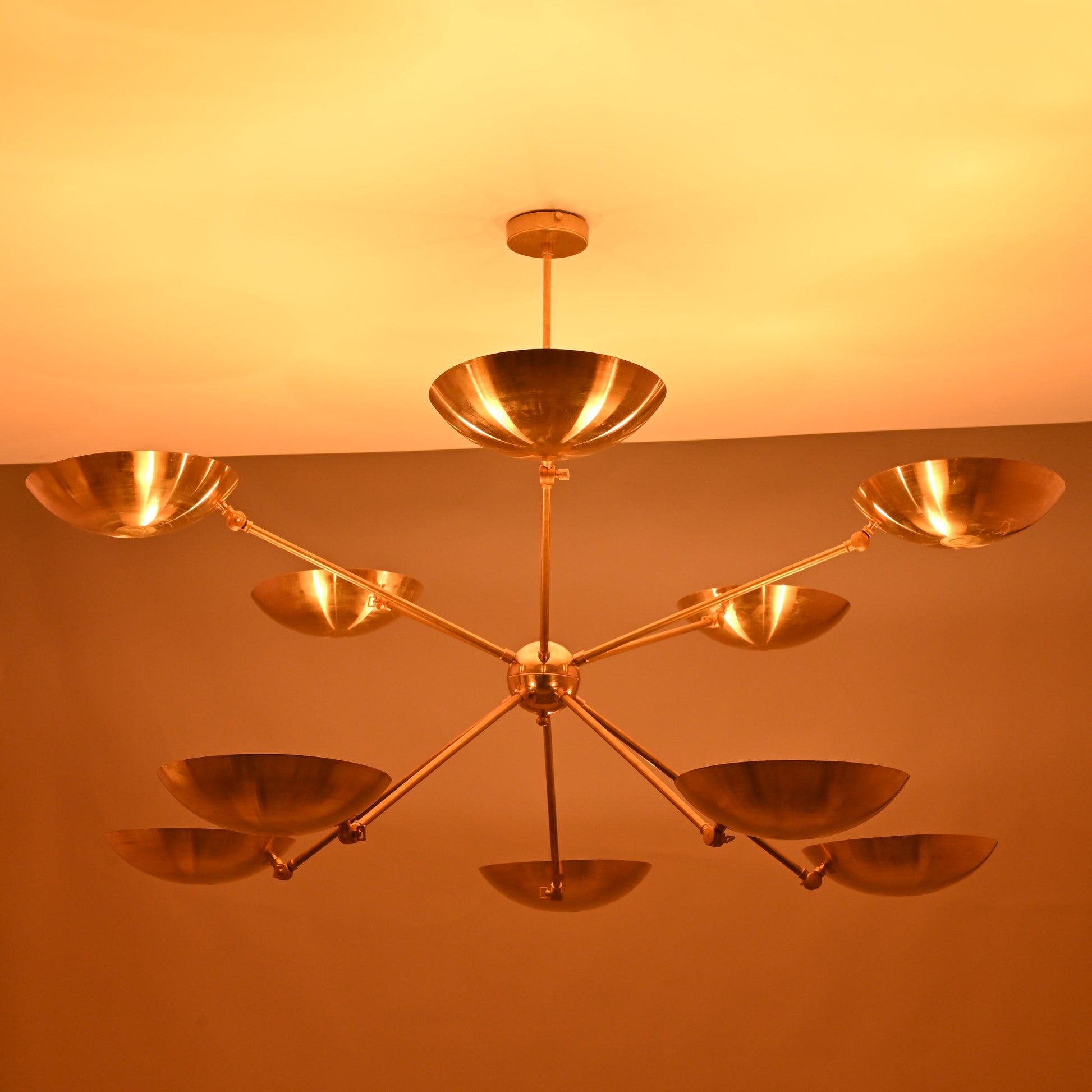 Brass Leaf Studio - Industrial Brass Made Wall Sconce, Sunlight Wall Ambience Lamp, Low-Light, Mood Light