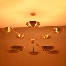 Brass Leaf Studio - Industrial Brass Made Wall Sconce, Sunlight Wall Ambience Lamp, Low-Light, Mood Light