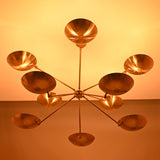 Mid-Century Modern Perforated Dome Wall Sconce | Customizable Brass Fixture for Soft Ambient Glow - 32458