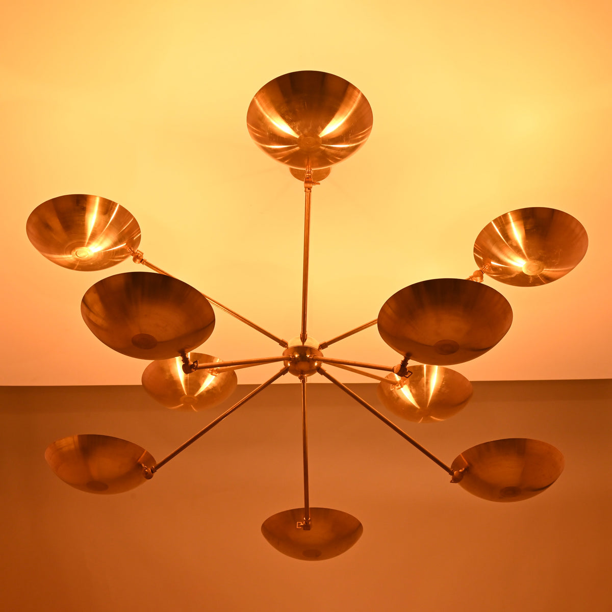 Brass Leaf Studio - Industrial Brass Made Wall Sconce, Sunlight Wall Ambience Lamp, Low-Light, Mood Light 32458