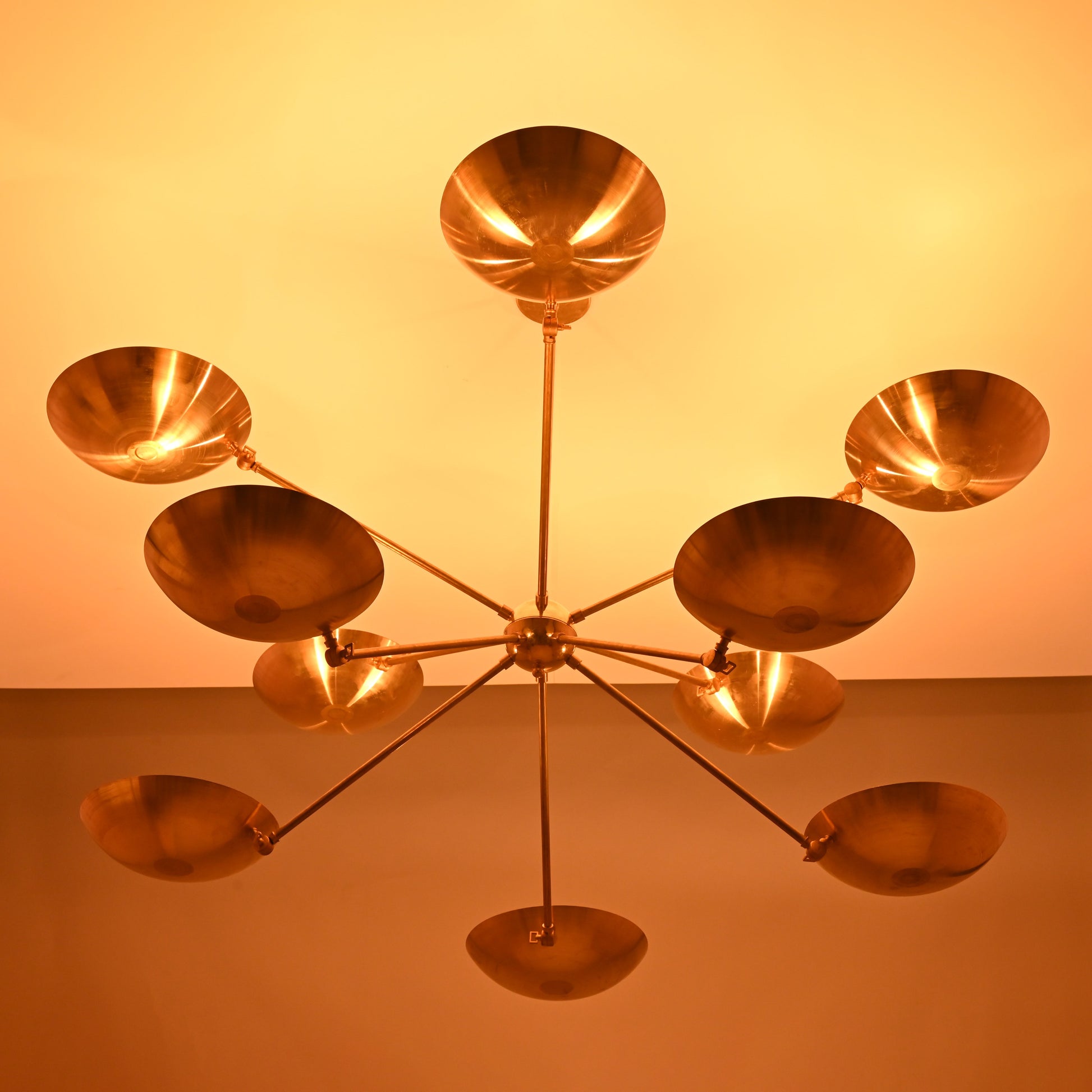 Brass Leaf Studio - Industrial Brass Made Wall Sconce, Sunlight Wall Ambience Lamp, Low-Light, Mood Light