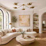 Tokyo Discus  - Flush Mount Uplifting Ceiling Chandelier - 5 Lights - 32459