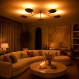 Tokyo Discus  - Flush Mount Uplifting Ceiling Chandelier - 5 Lights - 32459