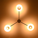 6-Light Brass & Black Cone Shade Flushmount – Modern Ceiling Light 32460