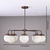 Modern Brass Chandelier – Customizable Mid-Century Ceiling Light - 32465