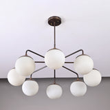 Modern Brass Chandelier – Customizable Mid-Century Ceiling Light - 32465
