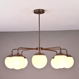 Modern Brass Chandelier – Customizable Mid-Century Ceiling Light - 32465