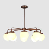 Modern Brass Chandelier – Customizable Mid-Century Ceiling Light - 32465