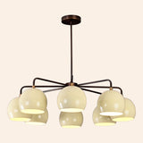 Modern Customizable Brass Chandelier with Opal Glass Shades - 32468