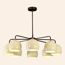 Modern Customizable Brass Chandelier with Opal Glass Shades - 32468